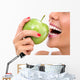 Closeup Face Woman Eating Wall Decal