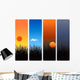 sunrise, noon, sunset and midnight Wall Decal