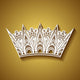 Vector Decorative Ornate Crown Wall Decal
