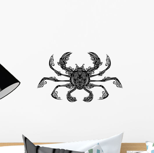 Vector Sea Crab Patterned Wall Decal