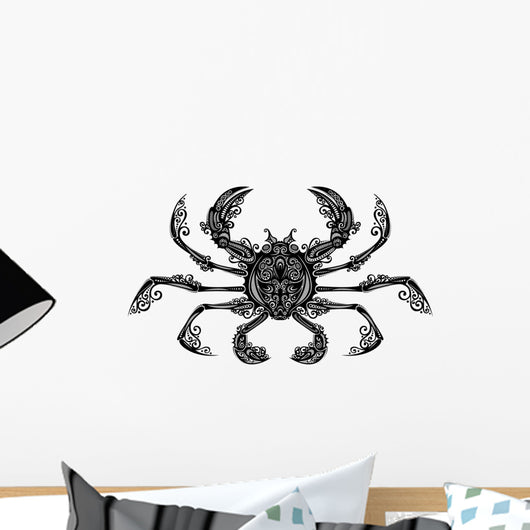 Vector Sea Crab Patterned Wall Decal
