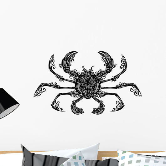 Vector Sea Crab Patterned Wall Decal