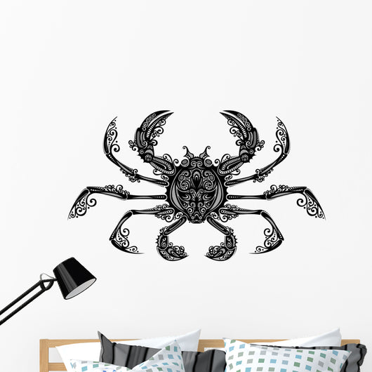 Vector Sea Crab Patterned Wall Decal