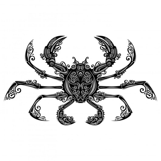 Vector Sea Crab Patterned Wall Decal