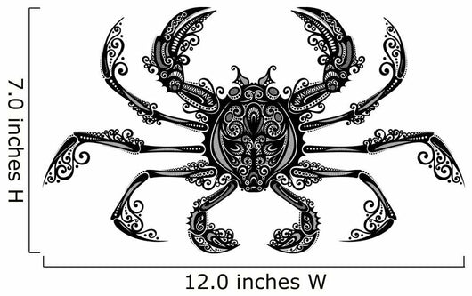Vector Sea Crab Patterned Wall Decal