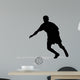Silhouettes Soccer Players with Wall Decal