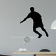 Silhouettes Soccer Players with Wall Decal