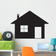 Log Cabin Silhouette Wall Decal