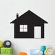 Log Cabin Silhouette Wall Decal