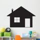 Log Cabin Silhouette Wall Decal
