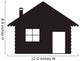 Log Cabin Silhouette Wall Decal