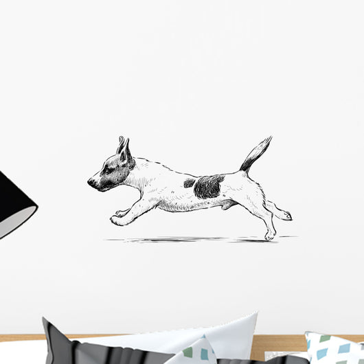 running dog Wall Decal