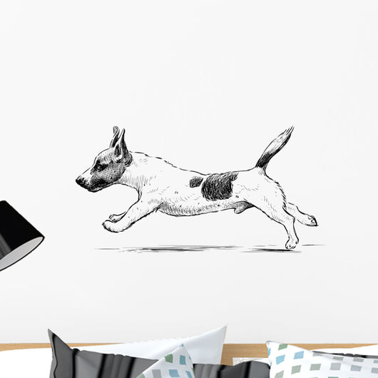 running dog Wall Decal