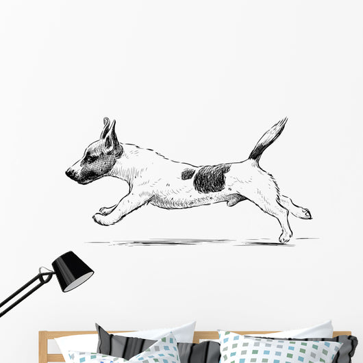 running dog Wall Decal