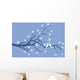 Christmas birds on winter tree, vector Wall Mural
