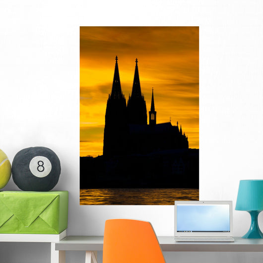 Silhouette des KÃ¶lner Doms Wall Mural