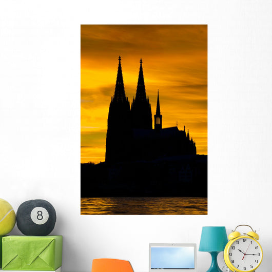 Silhouette des KÃ¶lner Doms Wall Mural