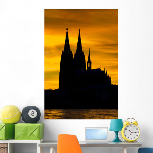 Silhouette des KÃ¶lner Doms Wall Mural