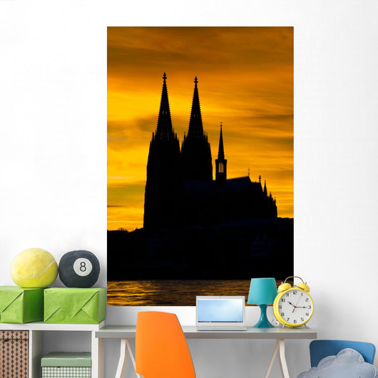 Silhouette des KÃ¶lner Doms Wall Mural