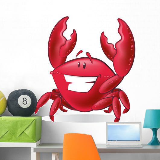 Cute Cartoon Crab Wall Decal