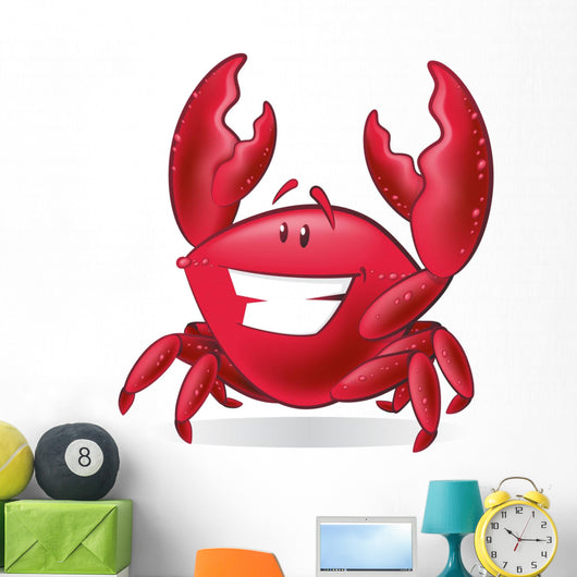 Cute Cartoon Crab Wall Decal