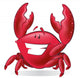Cute Cartoon Crab Wall Decal