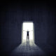 Abstract Glowing Door Wall Decal