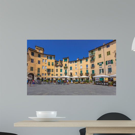 Oval City Square Lucca Wall Decal
