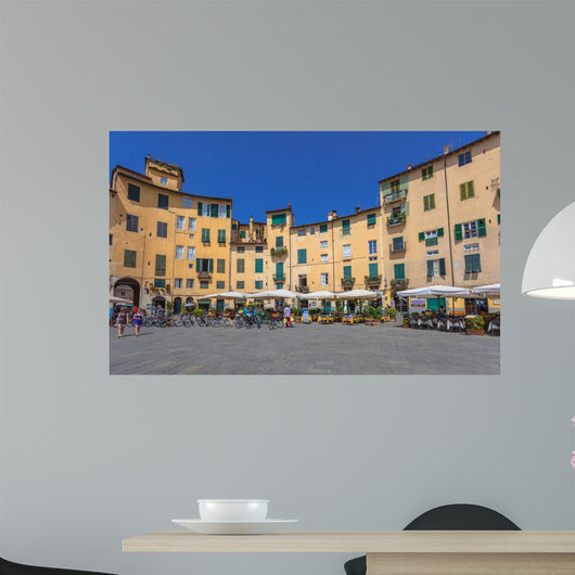 Oval City Square Lucca Wall Decal
