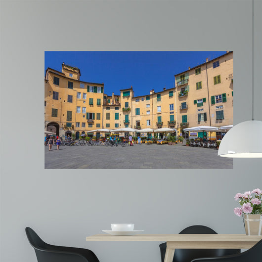 Oval City Square Lucca Wall Decal