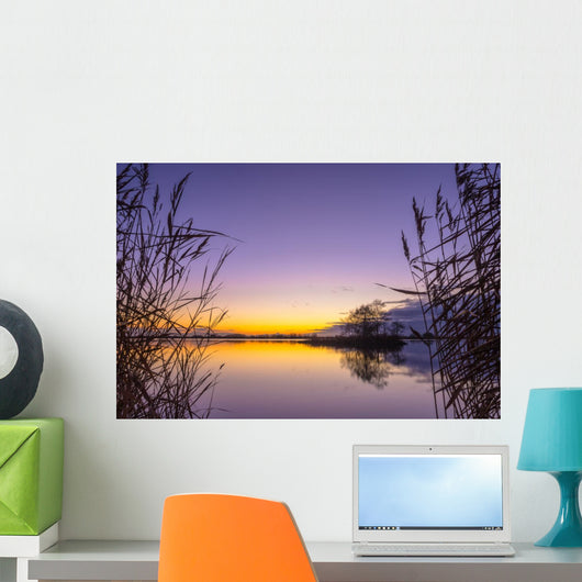 Silhouette Reed with Serene Wall Decal