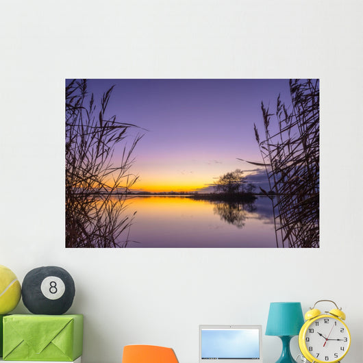 Silhouette Reed with Serene Wall Decal