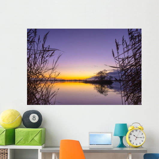 Silhouette Reed with Serene Wall Decal
