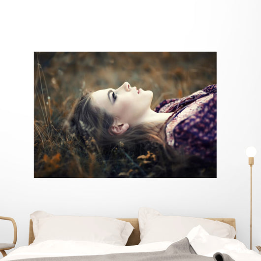 beautiful hippie girl Wall Mural