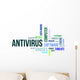 Word Cloud Antivirus Wall Decal