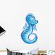Cute Sea Horse Cartoon Wall Decal