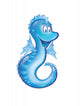 Cute Sea Horse Cartoon Wall Decal