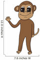 Happy Waving Monkey Wall Decal