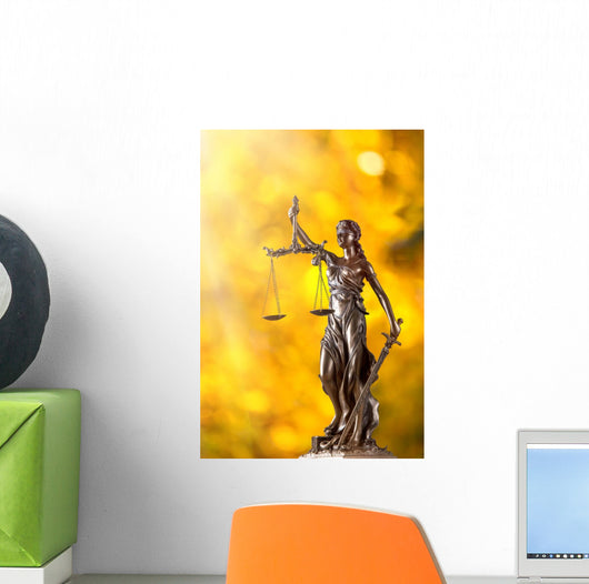 Themis in spotlight - concept of justice. Wall Mural