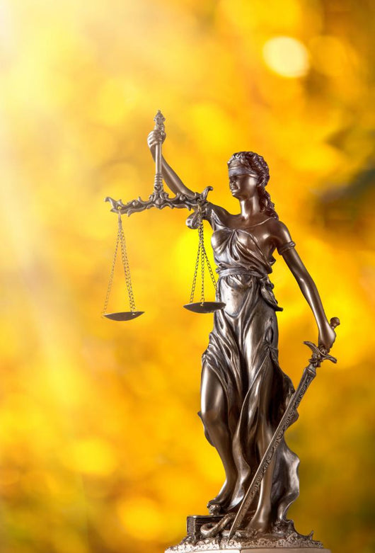 Themis In Spotlight - Concept Of Justice. Wall Decal