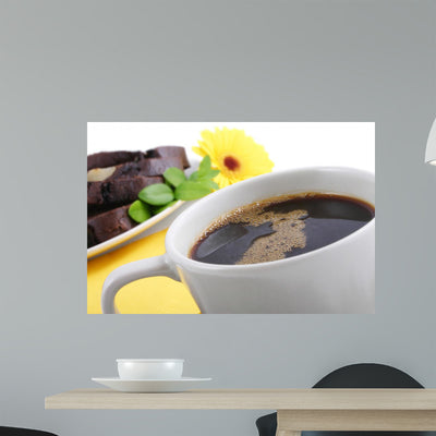 My Morning Coffee Wall Decal shown on a wall