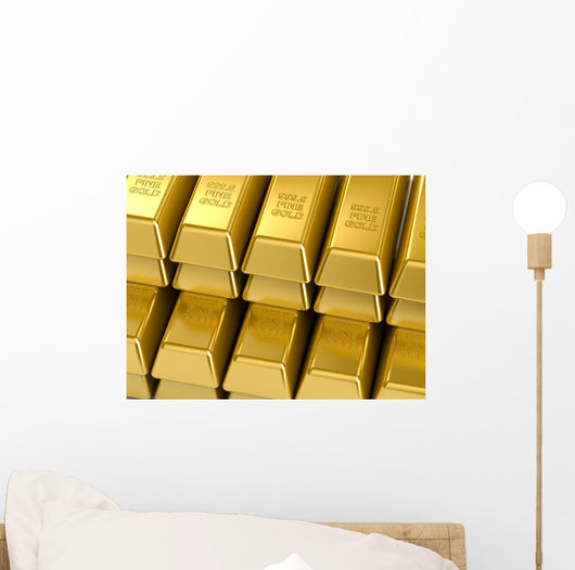 Gold Bars Wall Mural