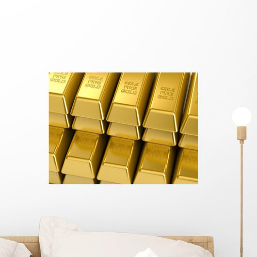 Gold Bars Wall Mural