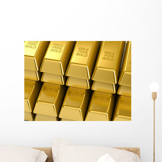 Gold Bars Wall Mural