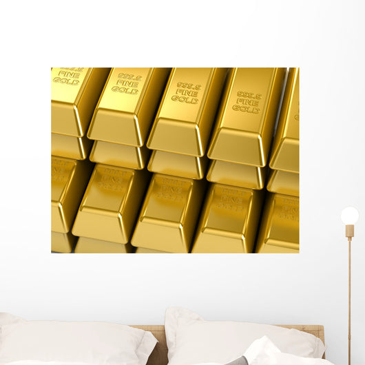 Gold Bars Wall Mural