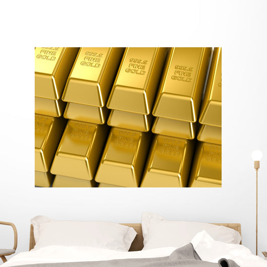 Gold Bars Wall Mural