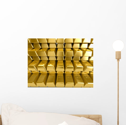 Gold Bars Wall Mural