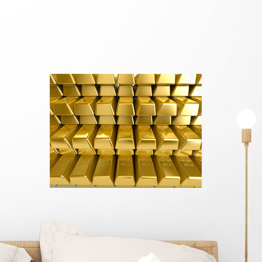 Gold Bars Wall Mural