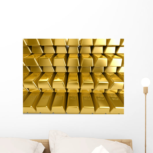 Gold Bars Wall Mural