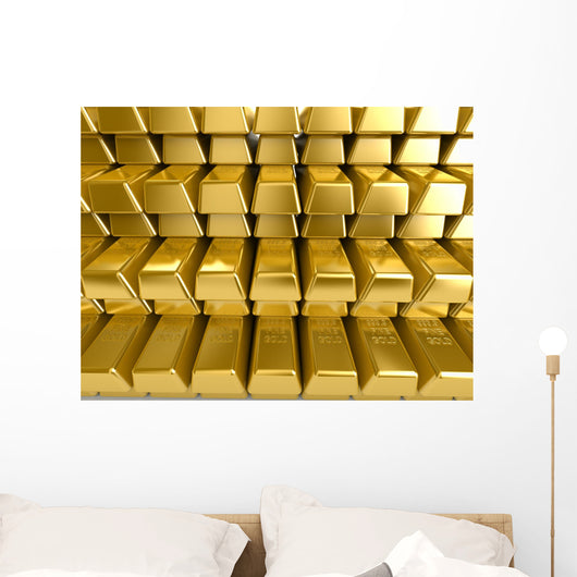 Gold Bars Wall Mural